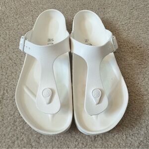 Birkenstock Gizeh‎ Eva White Slide Sandals Casual Women’s Size 9.5